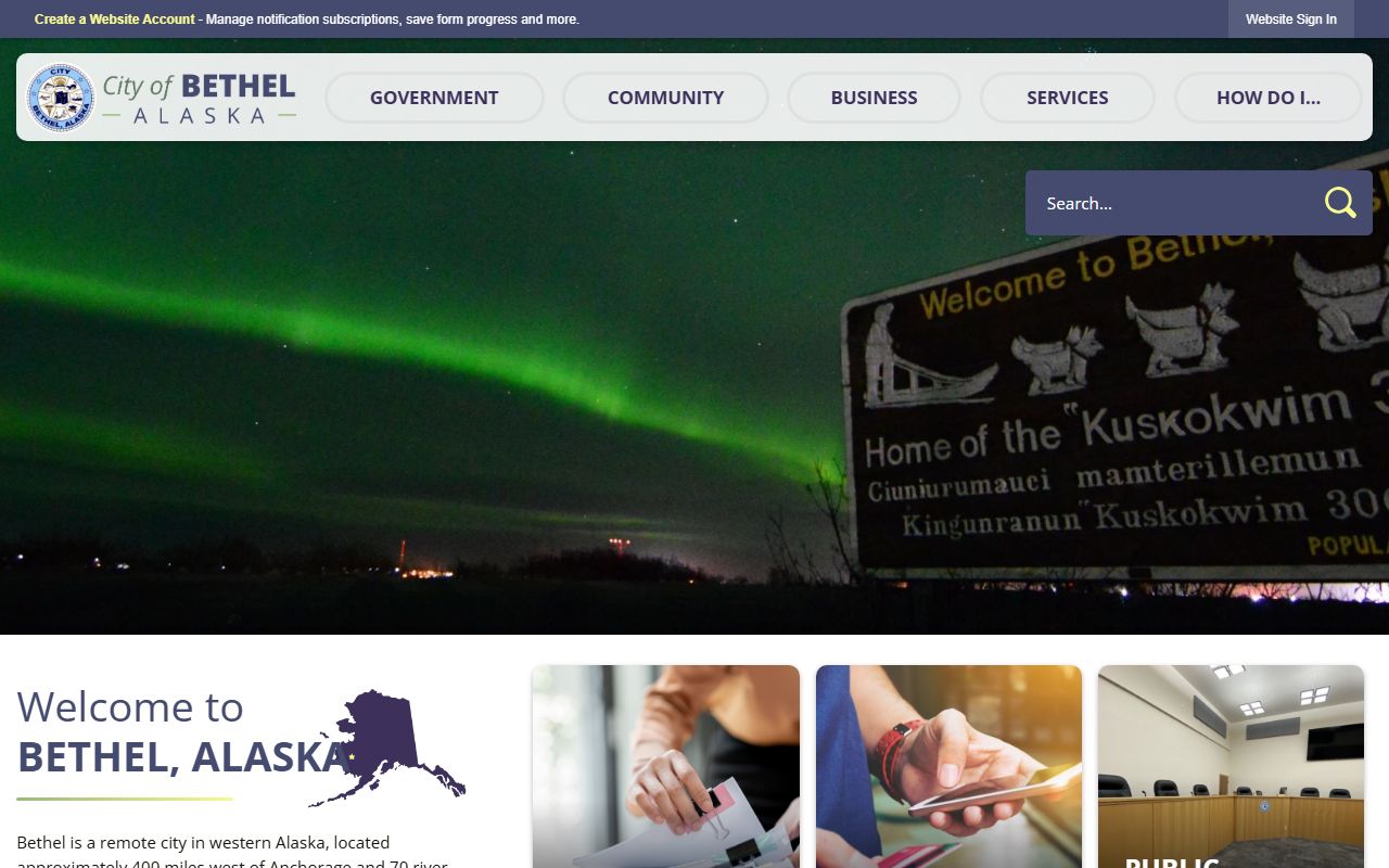 Bethel Alaska dissolution of marriage official city resources