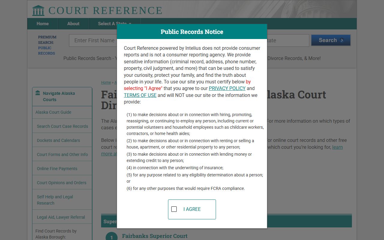 Fairbanks North Star Borough court reference dissolution of marriage