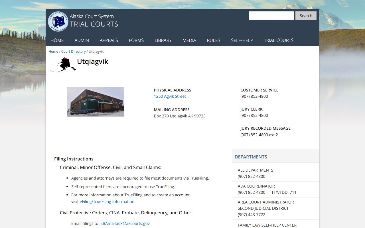 North Slope Borough Alaska court Utqiagvik dissolution of marriage