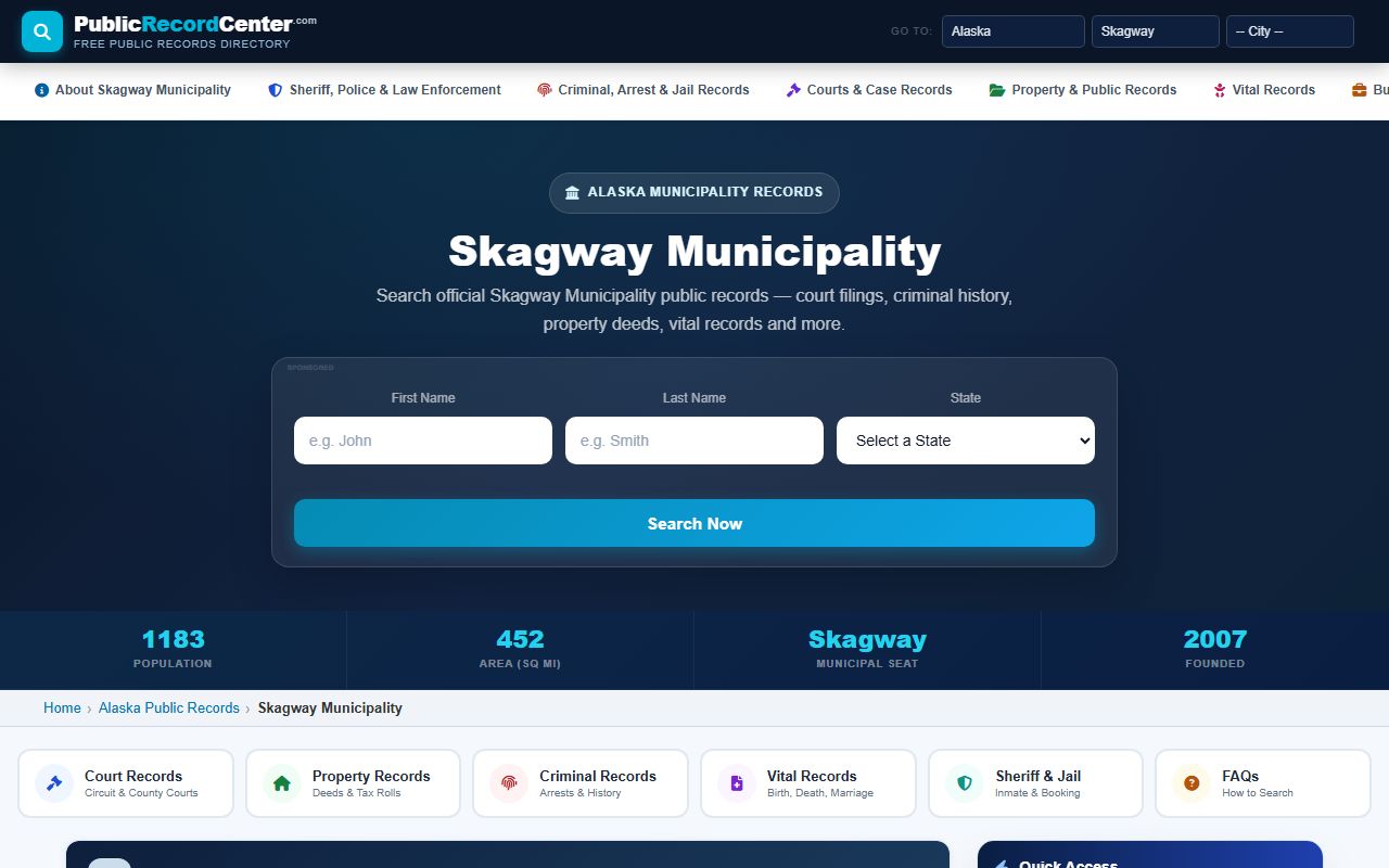 Skagway dissolution of marriage public records search